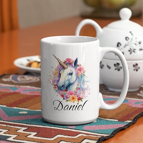 Miniatura 9 de Taza de café personalizada para colibrí, ideas de regalo para niñas y mujeres, taza de té personalizada de colibrí floral a elegir el nombre,