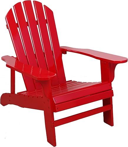 Leigh Country, silla de jardín de tablas de madera., Adirondack, Rojo Rojo -,Blanco,Natural,https://www.amazon.com/dp/undefined