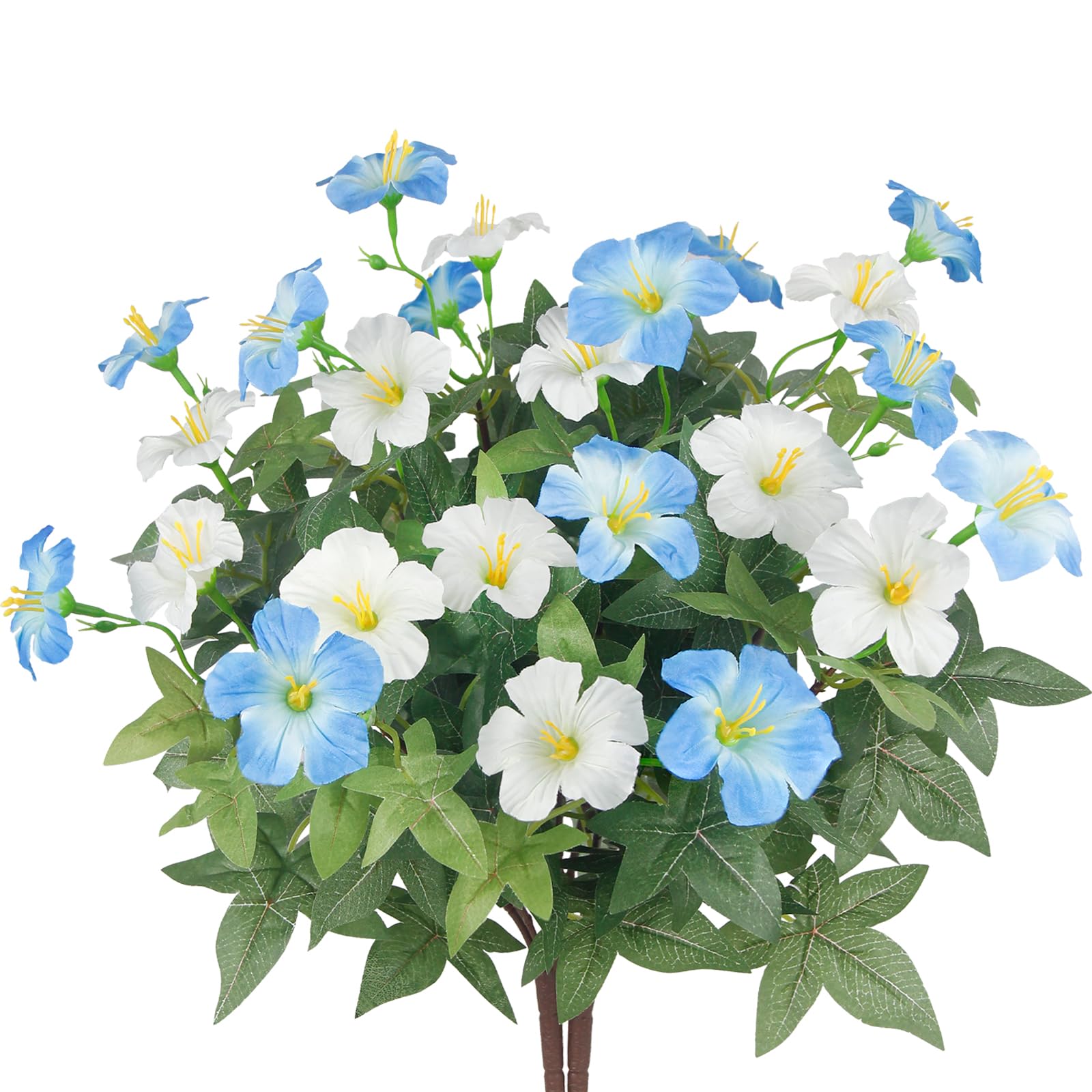 View 1 of 2 Pcs Outdoor Artificial Flowers UV Resistant Realistic Faux Silk Flower