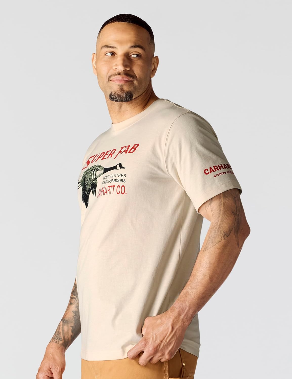 Carhartt Mens Relaxed Fit Lightweight Short-Sleeve Fab Graphic T-Shirt - Image 2