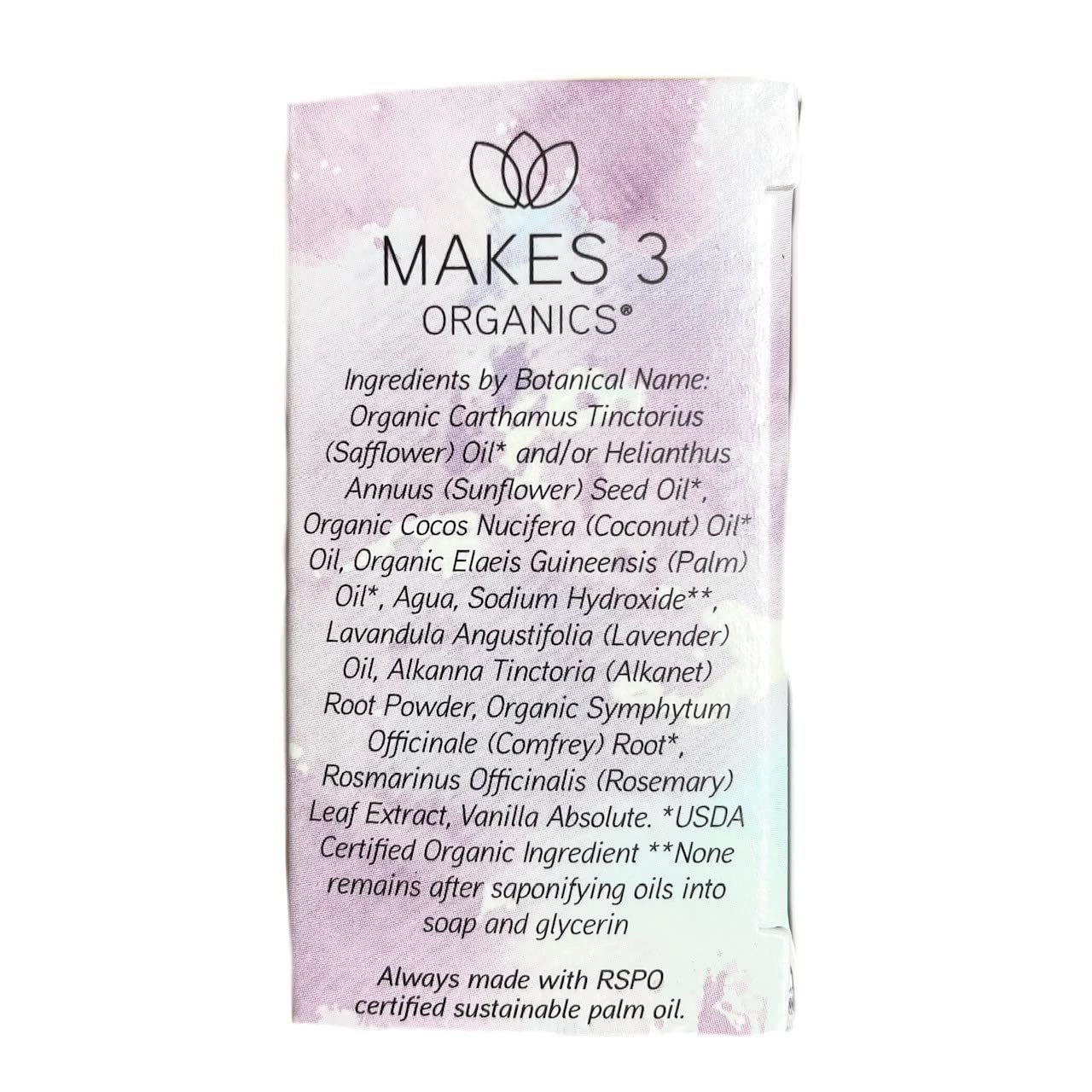 Organic Lavender Vanilla Soap Bar (4-Pack)