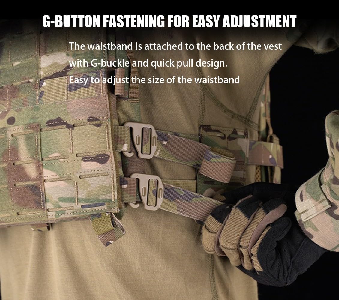 Chaleco Táctico Militar Al Aire Libre Tactical, Chaleco De Combate De Camuflaje Ajustable Asalto Entrenamiento Combate Protector Adultos Juego Campo CS Al Aire Libre
