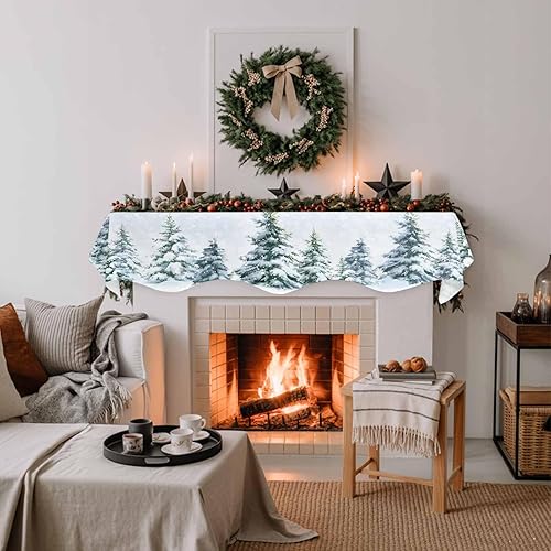 Miniatura 3 de Funda de bufanda de chimenea de Navidad, mantel superior, bufanda para Navidad, Halloween, Acción de Gracias, otoño, decoración de interiores,