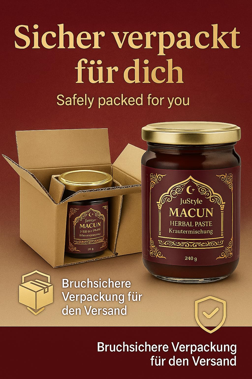 Macun - natürliche Kräuterpaste für langanhaltende Energie und Vitalität – Hochdosiert mit Ginkgo, Ginseng, Blumenhonig und Ingwer – Sofortwirkung für aktive Männer (4)