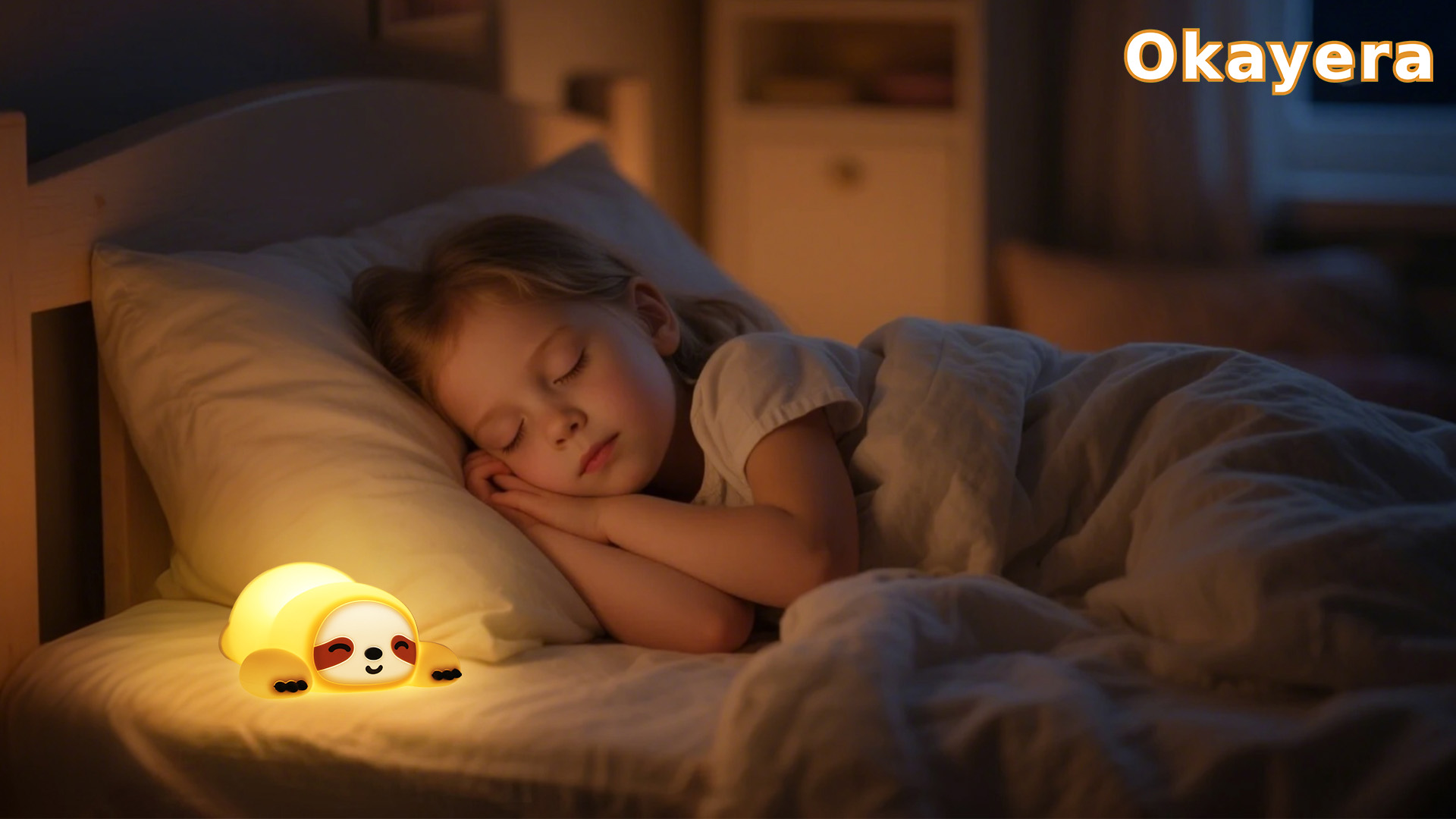 Image of Sloth Night Light, Cute Squishy Lamp for Bedroom, Silicone Animal Dimmable & Timer Rechargeable Nightlight for Girls Boys Kids, Home Decor Christmas Birthday White Elephant Gifts