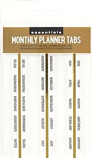 Essentials Monthly Planner Tabs (18 tabs)