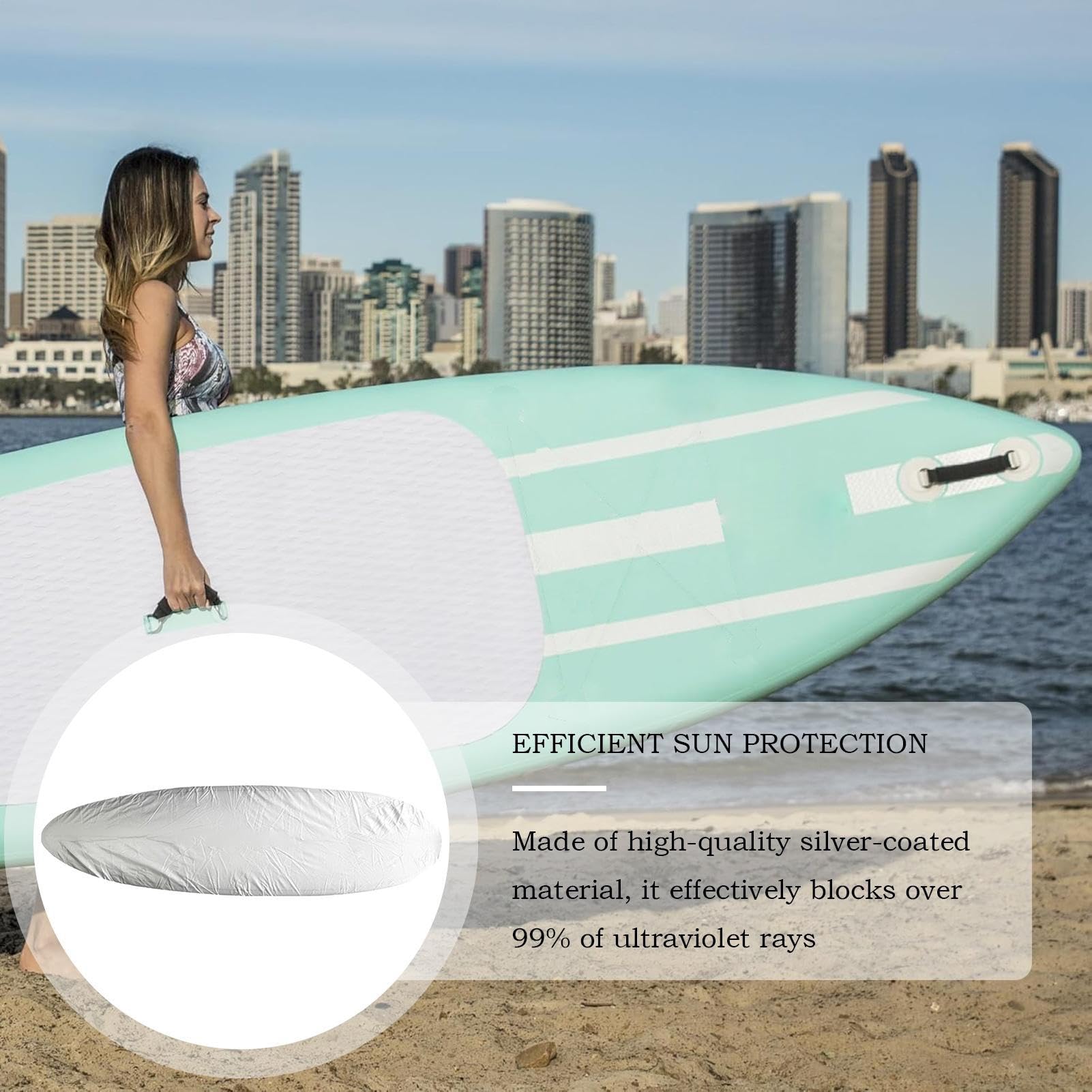Generico Fodera Impermeabile Per Surfboard | Copertura Protettiva per Tavole da Surf - Antipolvere per Surf con Protezione Solare Ideali per Sport Acquatici
