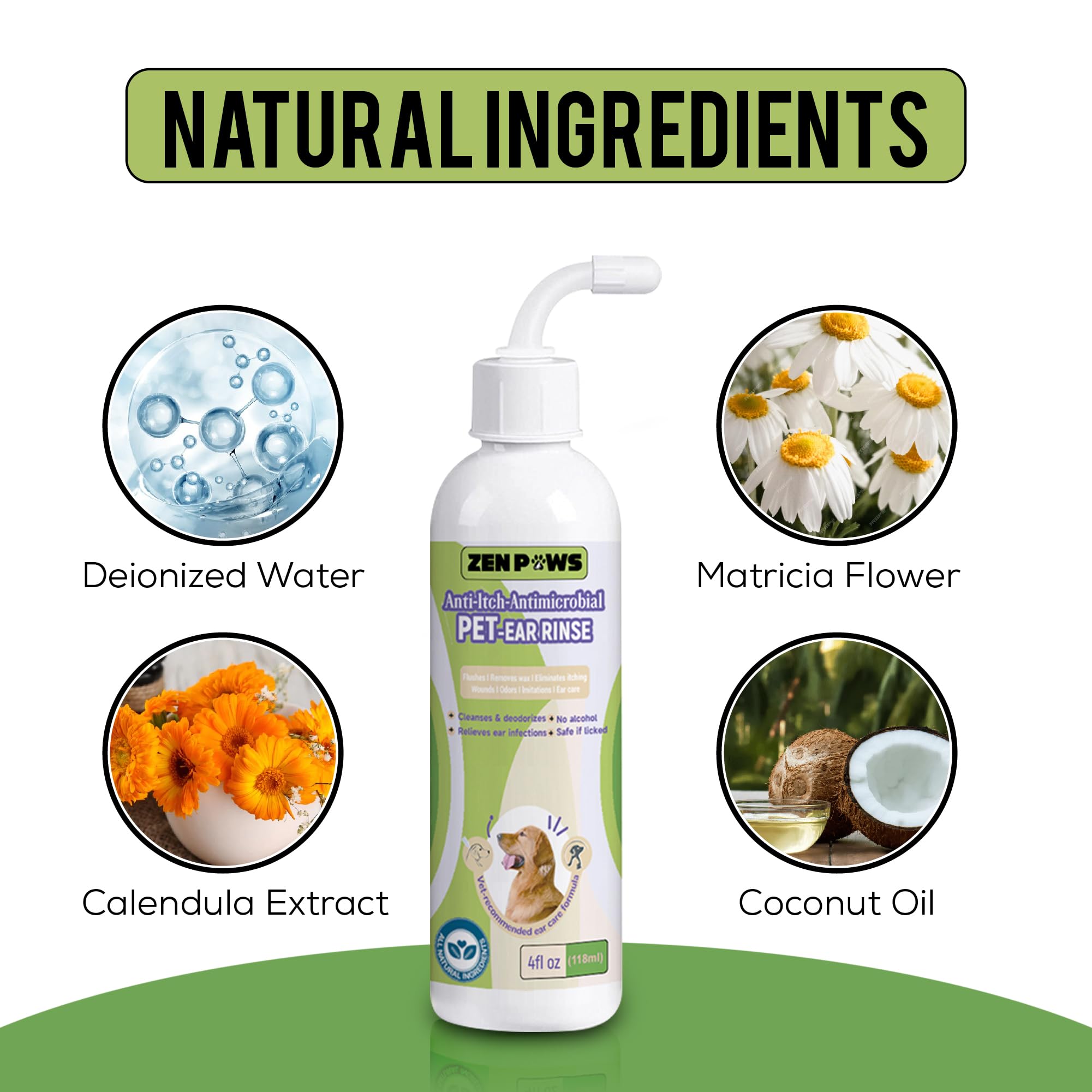 Zenpaws Dog and Cat Ear Cleaner Solution – Ear Drops - - Advanced Veterinary Recipe. Remove Wax and Build up and Relieve Itchiness - Alcohol-Free - image 6