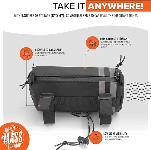 Miniatura 5 de The Mass Shop Bolsa de bicicleta, bolsas para bicicletas, bolsa para manubrio, bolsa de bicicleta, bolsa para manillar de bicicleta, soporte para