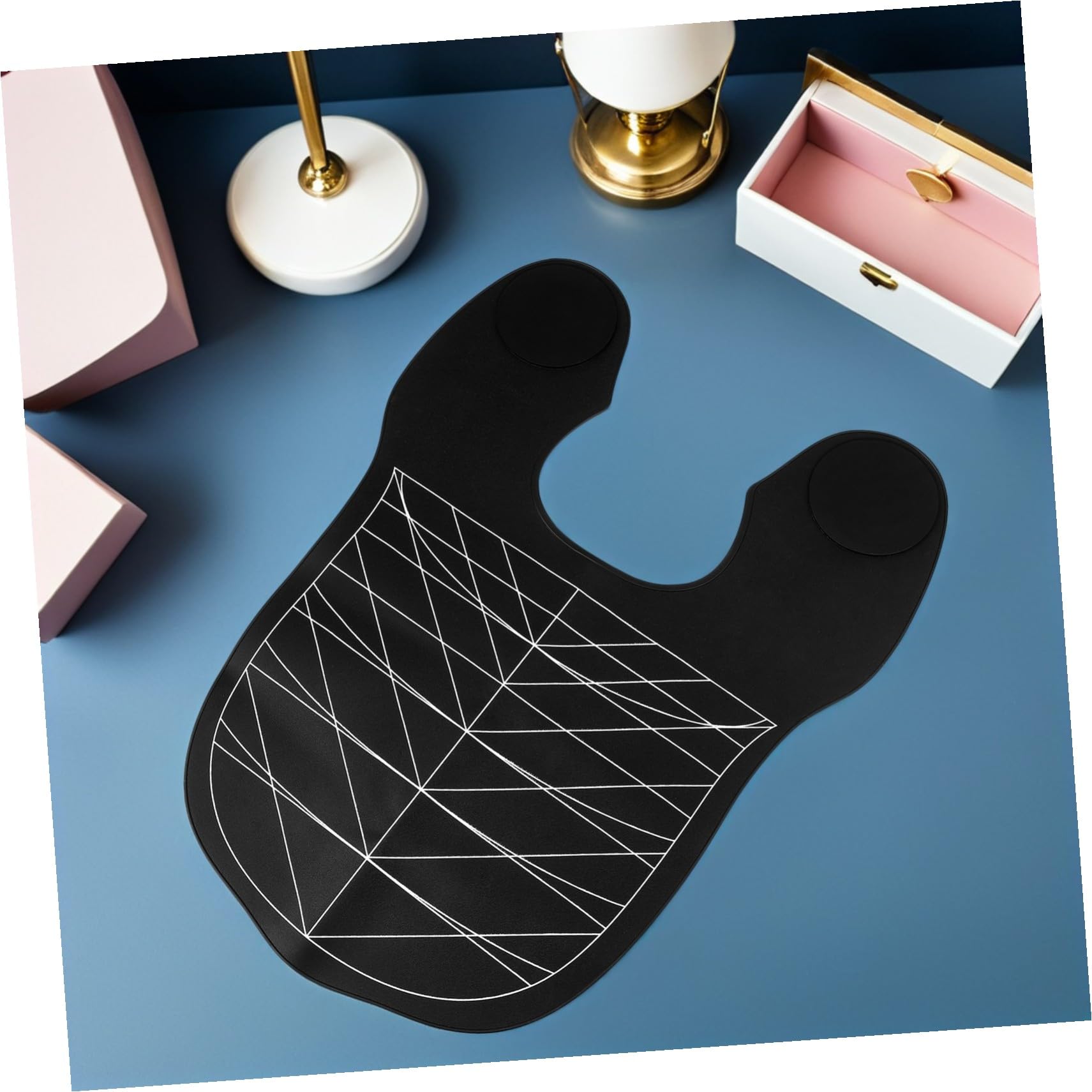 Capa de Peluquería de Silicona Negra 2 Piezas Profesional | Protector de Cuello, Uso en Salón Casa, Diseño Ergonómico Reutilizable, Limpieza Sencilla