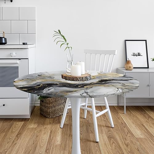 Vista 119 de Cardinal Bird - Mantel redondo ajustable con borde elástico de 36 a 42 pulgadas, mantel redondo elástico, impermeable, lavable, mantel circular