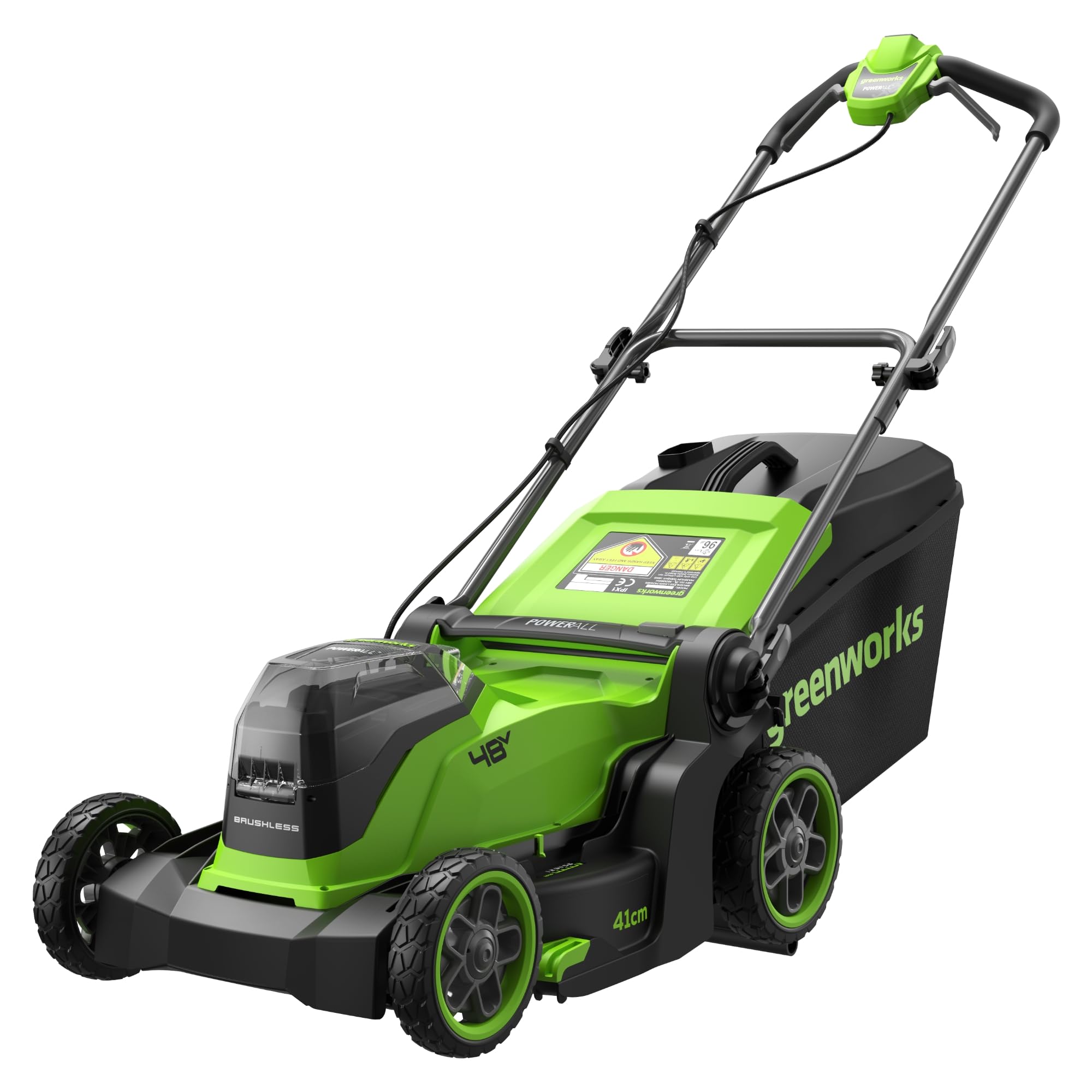 Auswahl an Gartengeräten von Greenworks