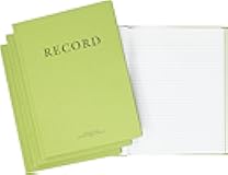 Tacticai 3-Pack Green Military Log Book, 8” x 10.5” - 192 Pages, Record Book for Record Keeping, Supply Chain, Inventory, Training, Maintenance & Field Operations, NSN 7530-00-222-3525