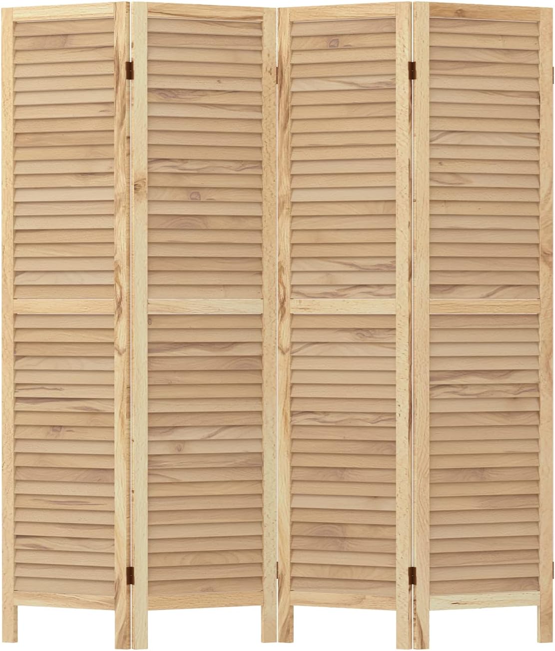 4 Panel Room Divider Screen, 5.6FT Tall Wood Room Divider