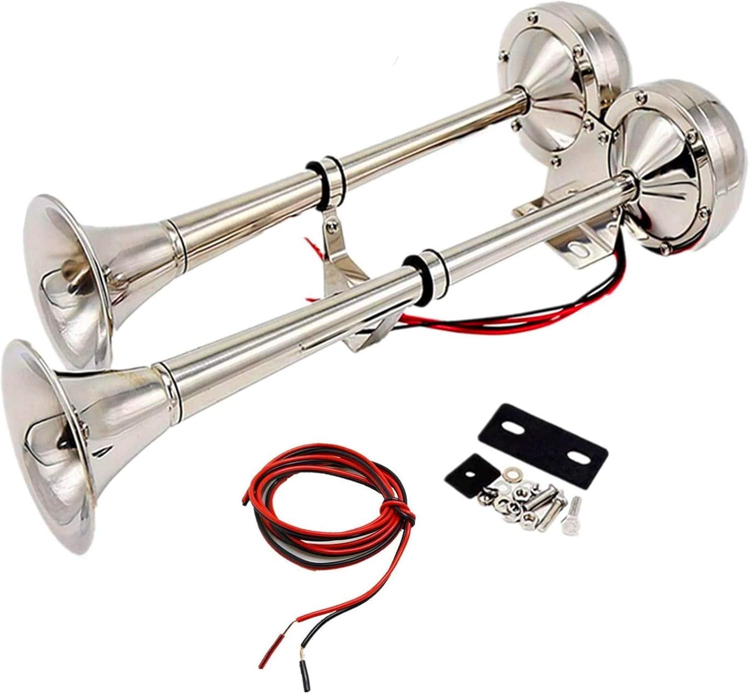 Crеаtіvе Prоduсt Viping Horn electric horn car horn 150DB bugle ship horn electric car marine stainless steel 304 speaker double horn loud speaker for any 24V cargo boats wheel ship trains cars trucks vans etc Lіmіtеd Stосk Viping Horn electric horn car horn 150DB bugle ship horn electric car marine stainless steel 304 speaker double horn loud speaker for any 24V cargo boats wheel ship trains cars trucks vans etc