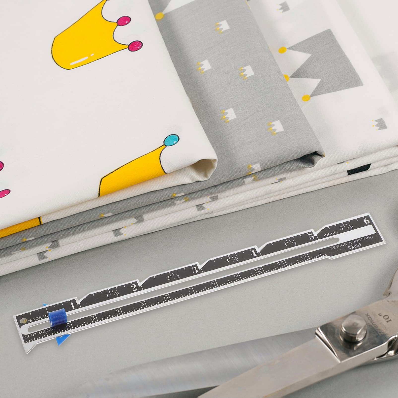 VICASKY Quilting Rulers 12pcs Sewing Gauge Sewing Measuring Tool Sliding Gauge Measuring Sewing Tool Fabric Quilting Ruler for Sewing Crafting Marking Button Holes Sewing Ruler