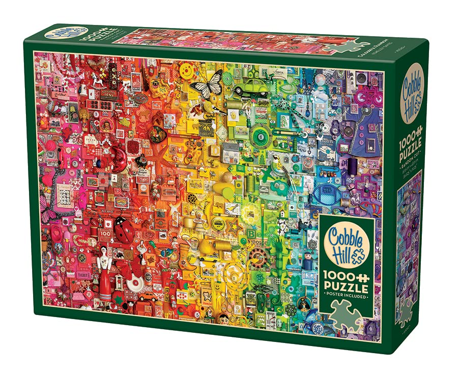 Puzzle 1000 Pezzi Cobble Hill – Arcobaleno Confortevole: Poster Incluso, Pezzi Taglio Casuale, Prodotto In USA (67,6 X 48,9 Cm)