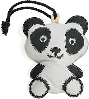 Jouet pour chevaux comme occupation pour box, paddock, pâturage - jouet pour chevaux contre l'ennui en daim robuste (Panda)