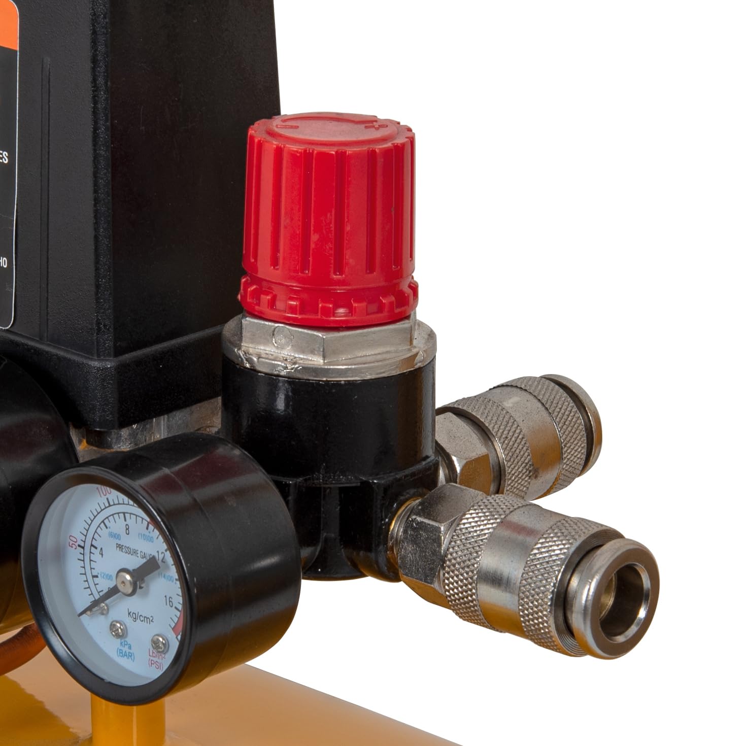 VITO Compresseur d'Air 230V 50L 1900W 2.5CV, Pression 10 Bar, Débit 206L/min, Moteur Lubrifié Haute Résistance, Idéal Gonflage, Peinture et Outillage Pneumatique
