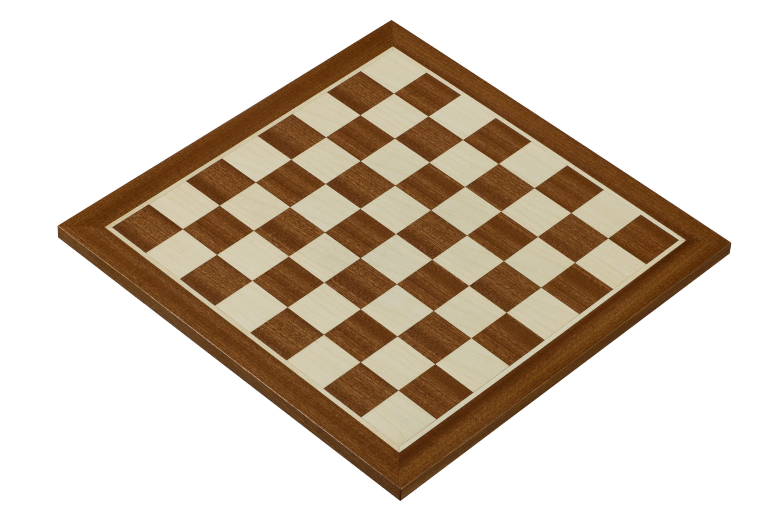 Sunrise Chess & Games Échiquier de Tournoi - Intarsia Acajou/Érable, Case de 38 mm, Compact