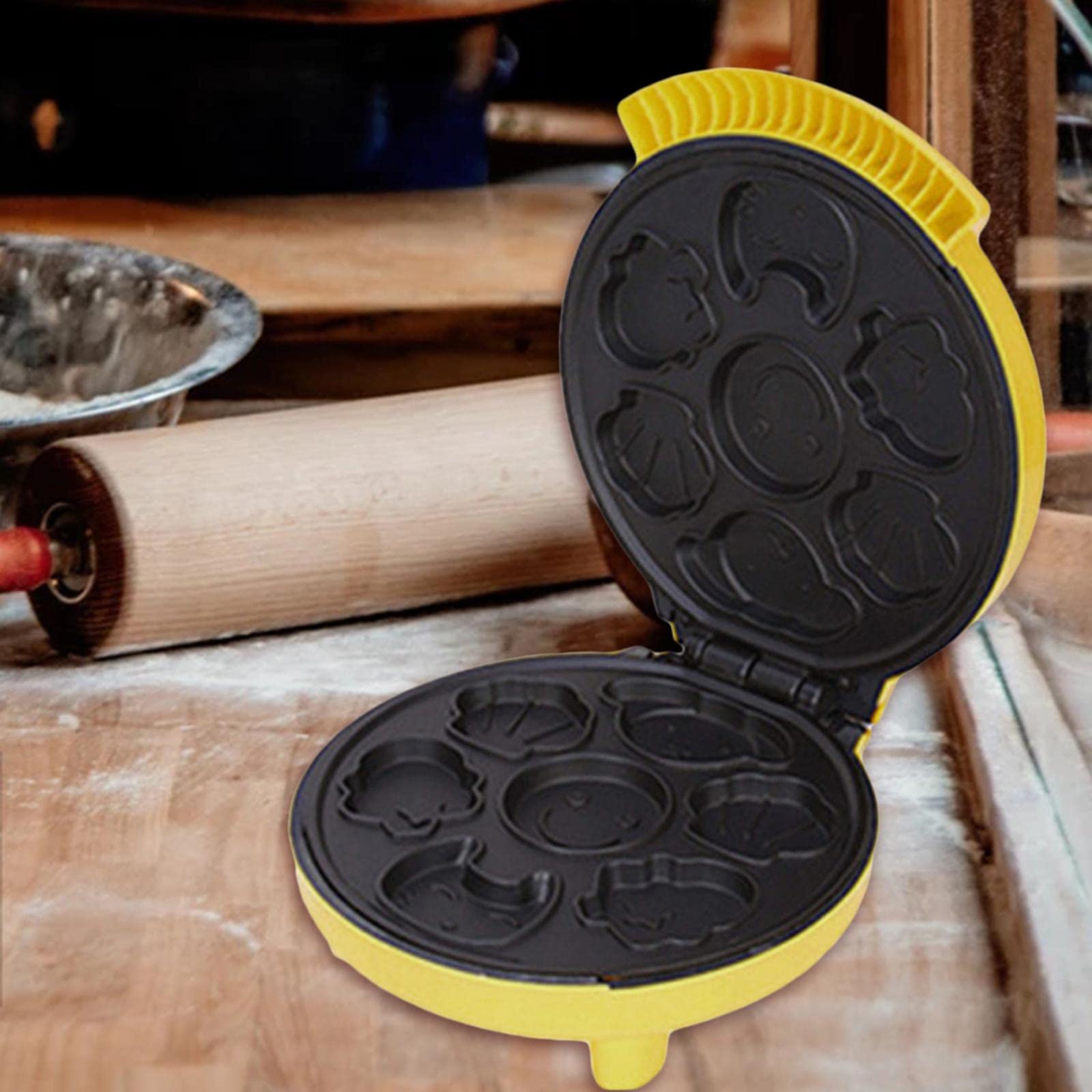 Piastra Elettrica per Waffle E Pancake Che Automaticamente Mini Pancake