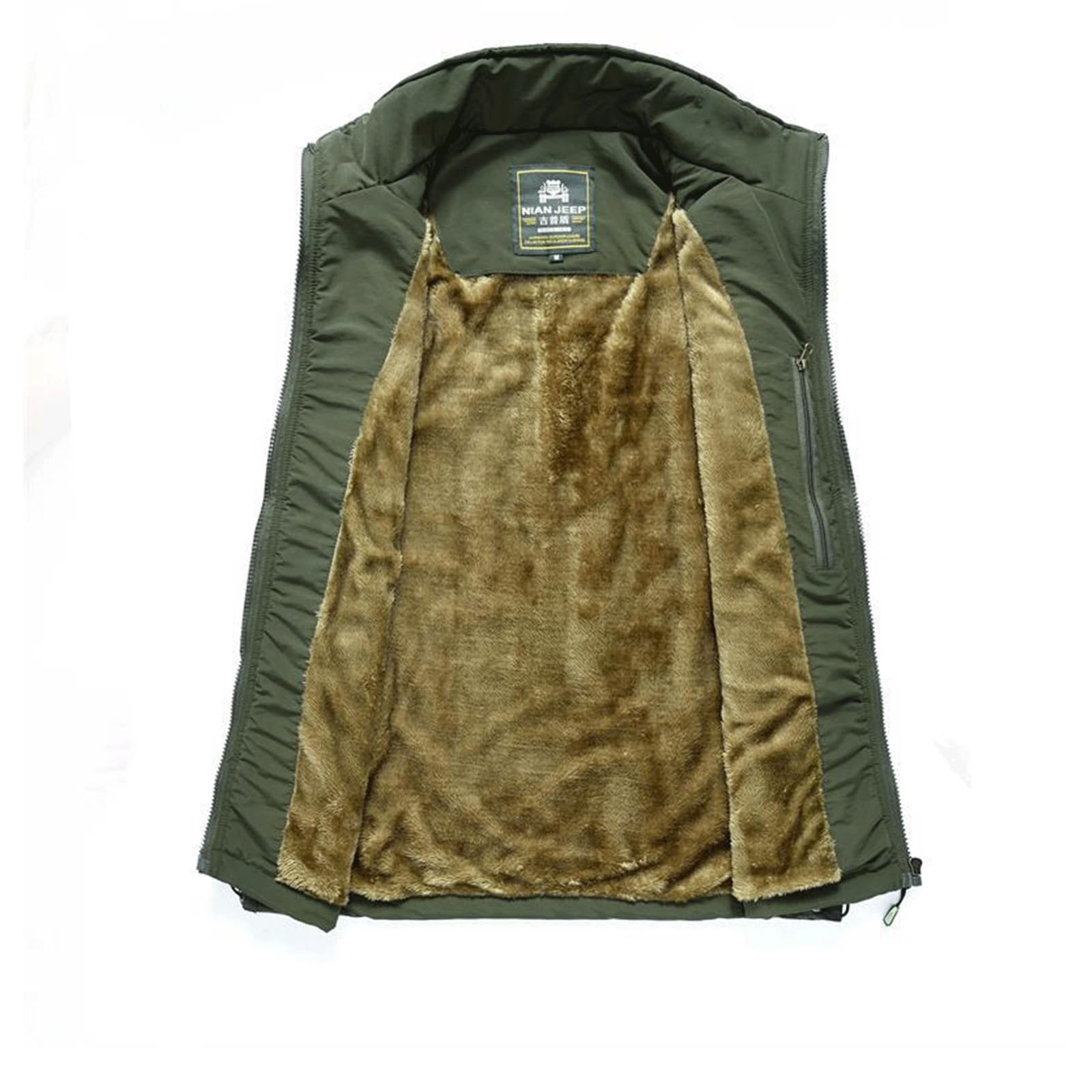 Wygwlg Gilet Da Uomo Active Wear Outdoor, Giacca Senza Maniche Antivento Foderata In Cotone Con Cerniera, Tasche Multiple, Per La Pesca Fotografica Di Viaggio
