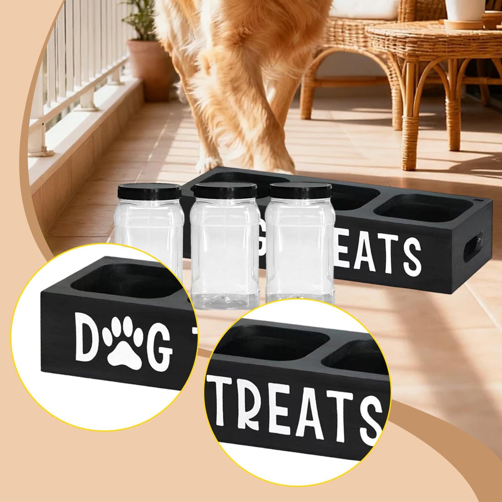 Sharplace Contenedor Transparente para para Perros, Almacenamiento de Alimentos, Accesorios para Mascotas, Opción de Almacenamiento Simple Y Compacta Pa