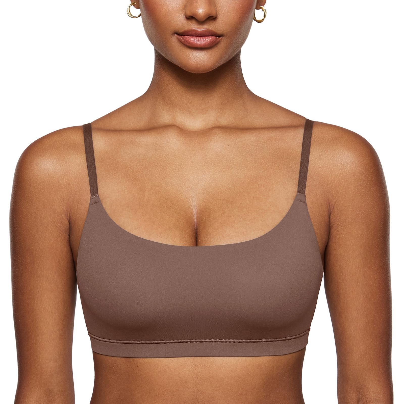 INLYRIC Women's Inbarely Bralettes Cami Bras No Underwire Wireless Seamless Unlined Comfort Sports Bra
