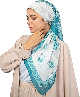 Tie Shop Women Square Printed Crepe Chiffon Scarf