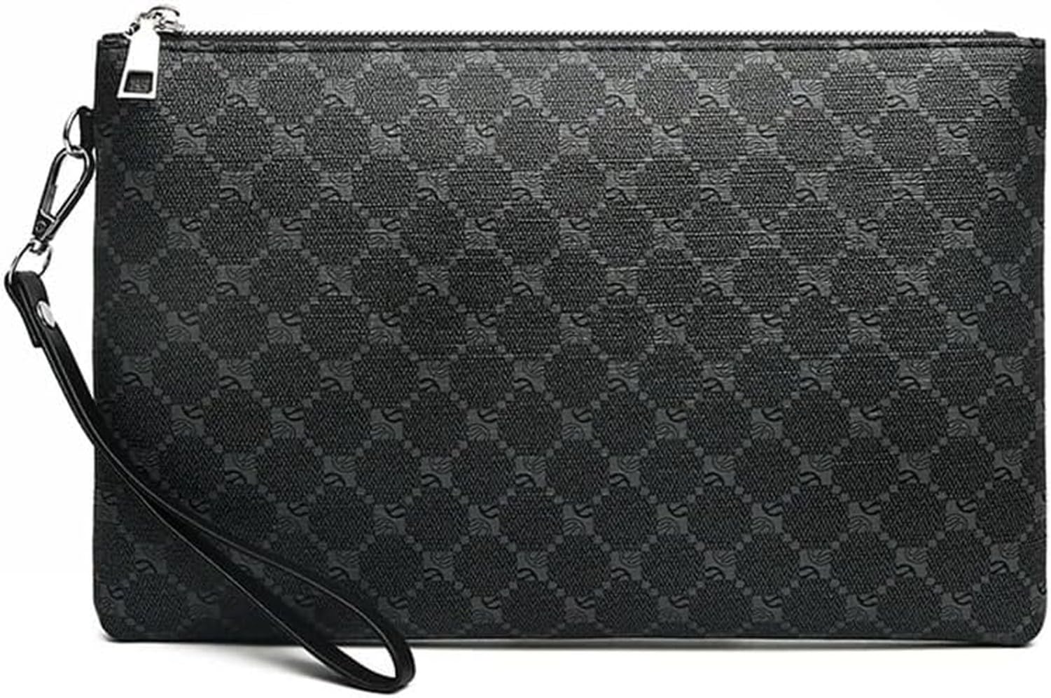 Pochette homme en cuir synthétique noir 28cm exécutif