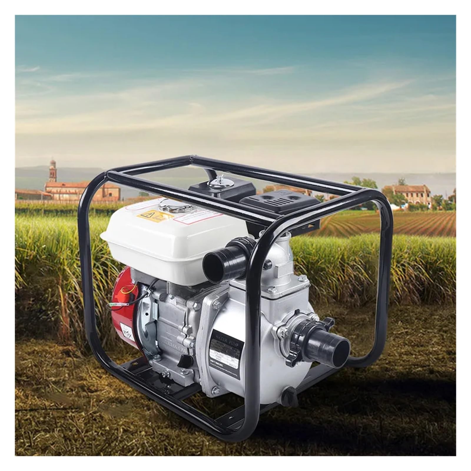 Bomba De Agua Gasolina 210 CC Y 6,5 HP, 4 Tiempos, For Trasvase, For Riego, Piscinas Herramientas Rendimiento Potente