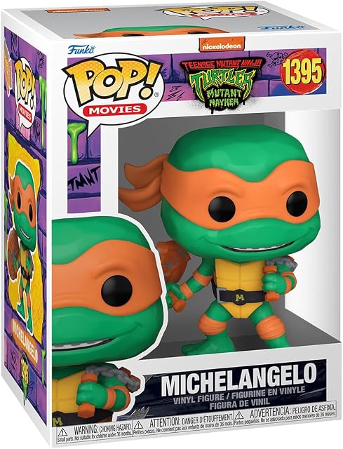 Funko POP! Movies: Teenage Mutant Ninja Turtles (TMNT) Michelangelo - Collectable Vinyl Figure - Gift Idea - Official Merchandise - Toys for Kids & Adults - Movies Fans - Model Figure for Collectors