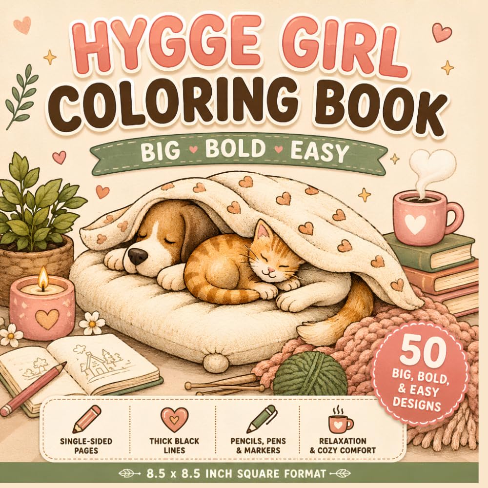 Hygge Girl Coloring Book