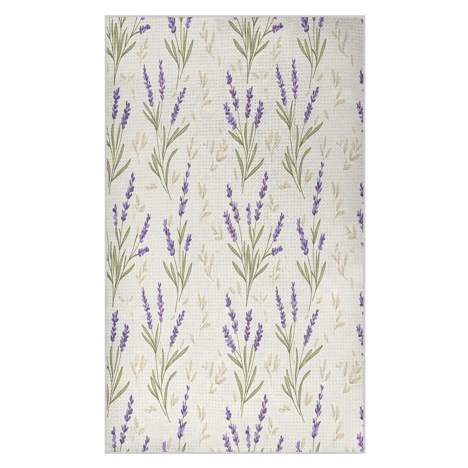 BURSTDDY Lavender Kitchen Towels,Absorbent Dish Towels 2 Pack