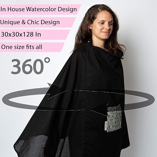Miniatura 6 de La nueva cobertura completa de 360 poncho de lactancia cubierta de lactancia para lactancia materna cubierta de lactancia con alambre 100 algodón