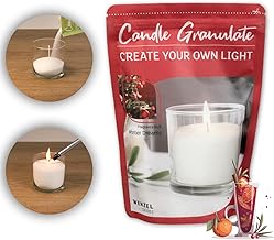 Candle Sand Candle Granules / Wax Granules in Bag Including 4 Wicks - 400 g - with Fragrance or Without Fragrance - Universal Use - Recycle Glasses (Winter Dreams)