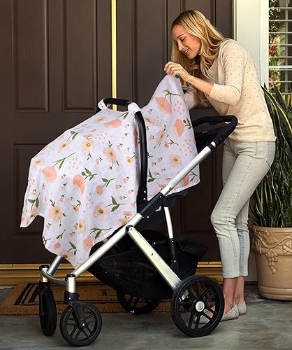 Miniatura 6 de Metplus - Funda de muselina para asiento de automóvil para bebés, transpirable, ligera, para niñas y niños, para primavera, verano, días calurosos,