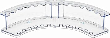 AdirOffice Vertical 6 Slot Display Stand Pack of 2 - Durable Acrylic Holder for Pens & Pencils - Organizer for Home Office & Store Use (Clear)