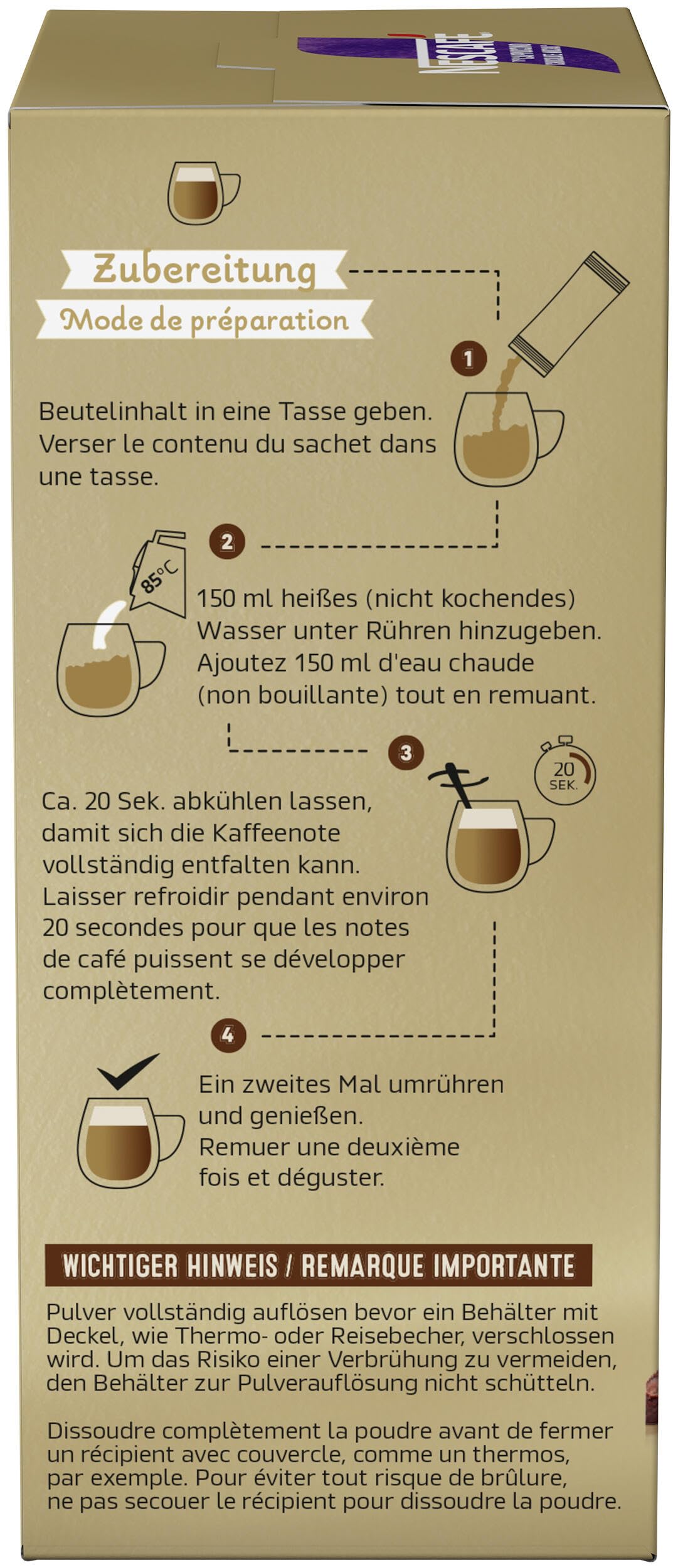 NESCAFÉ GOLD Cappuccino Chocolate, napój w proszku z rozpuszczalnej kawy fasolowej, zawiera kofeinę, opakowanie 6 sztuk (po 8 x 18 g)