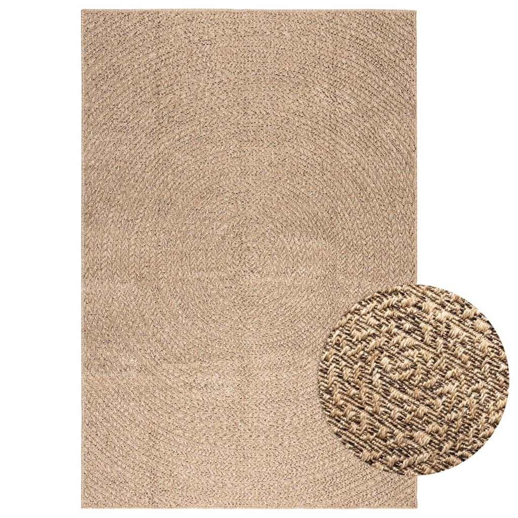 Teppich 140x200 cm Jute-Optik Innen und Außen, Teppich Schlafzimmer, Teppich Wohnzimmer, Carpet Bedroom, Büroteppich, Teppischwhonzimmer - 364840