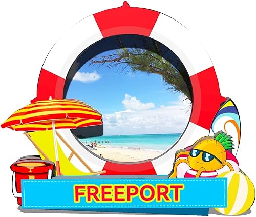 Bahamas Freeport imán de nevera de madera 3D monumentos de viaje coleccionables recuerdos decoración hecha a mano -719