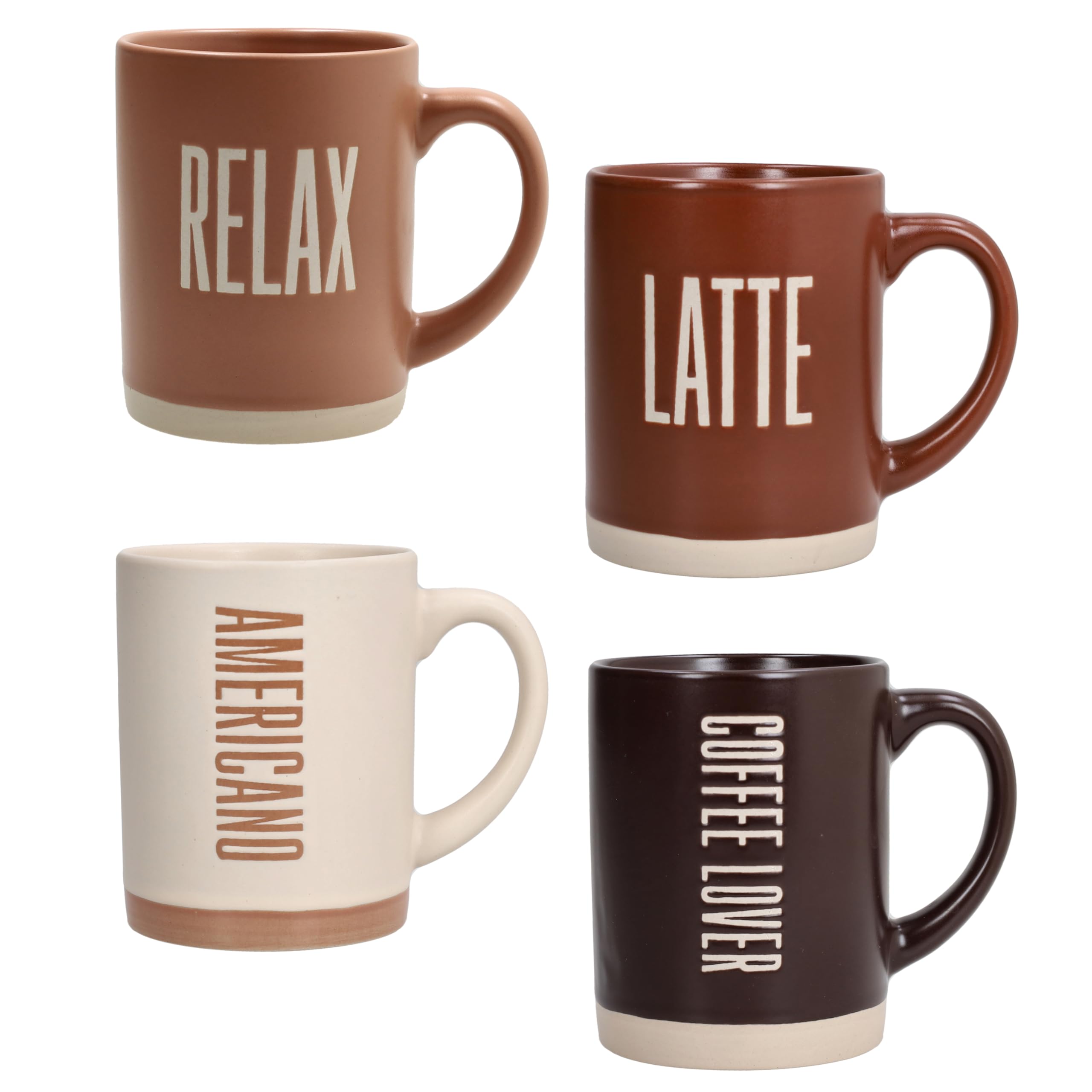 Tognana, Pack of 4 Mug 450cc Barista, New Bone China, Multicolour