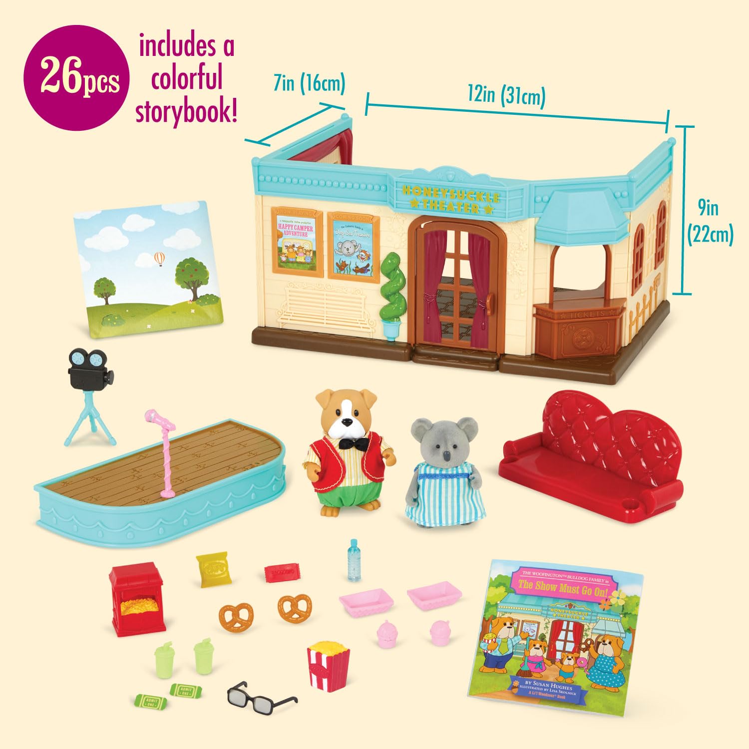 Amazon.com: Lil Woodzeez – Toy Figures Playhouse – Miniature Movie
