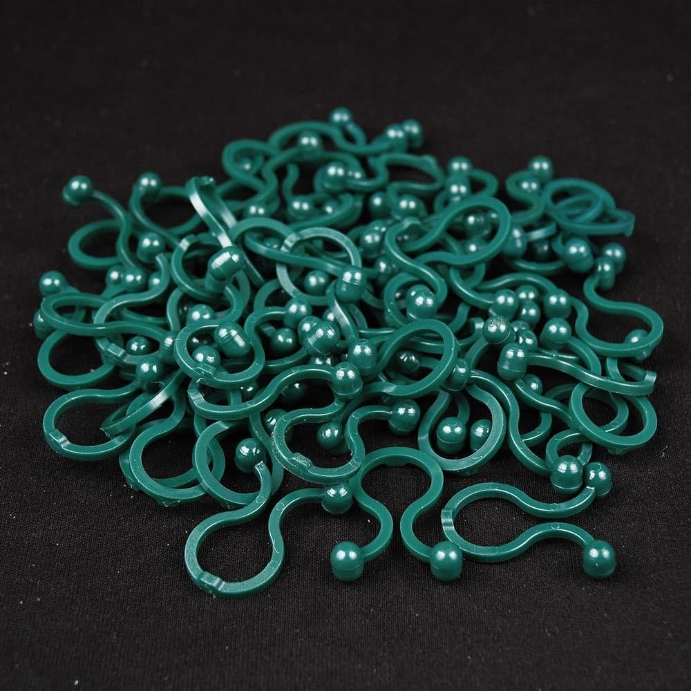 Green Christmas Tree Light Clips for Mini Lights, 100 Pack