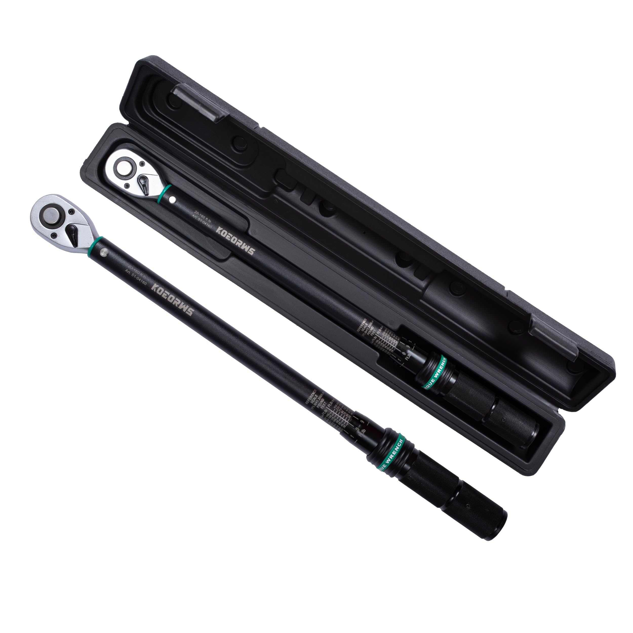Snapklik.com : KOEORWS 1/2-Inch Drive Click Torque Wrench, 20-160 Ft.lb ...