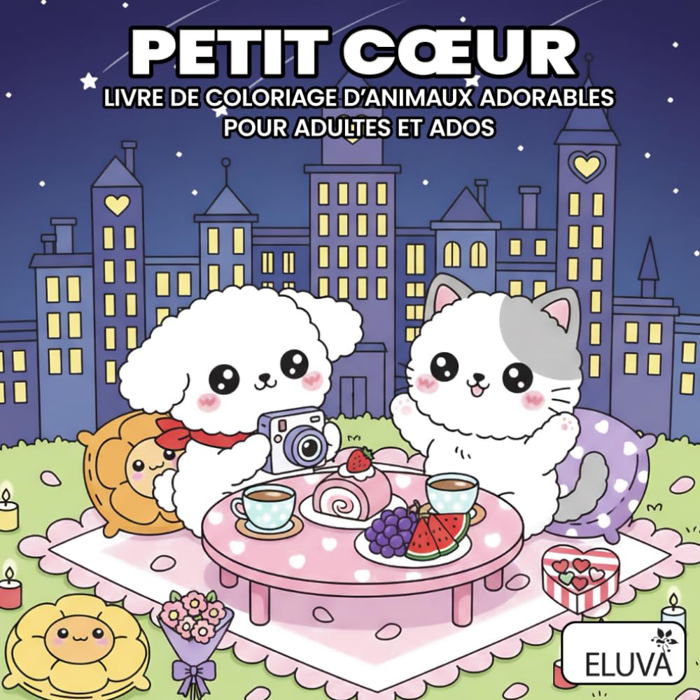 Sweetheart Petit Cœur: Livre de coloriage d’animaux adorables pour adultes et ados – Spécial Saint-Valentin