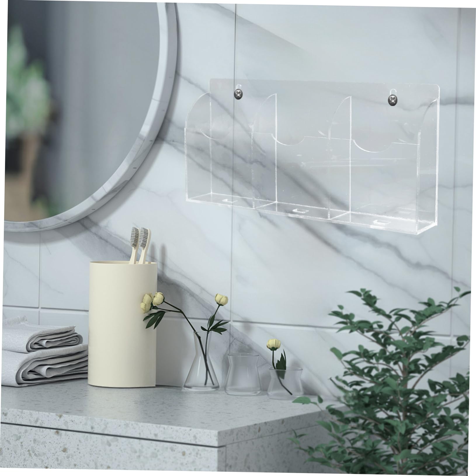 Supporto da parete per telefono e telecomando, versatile scatola portaoggetti per smartphone, forniture per ufficio e oggetti essenziali, design elegante per casa e ufficio