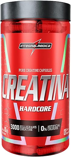 Integralmedica - Creatina em Cápsulas Hardcore - 100% Pura e Monohidratada - 120 Cápsulas