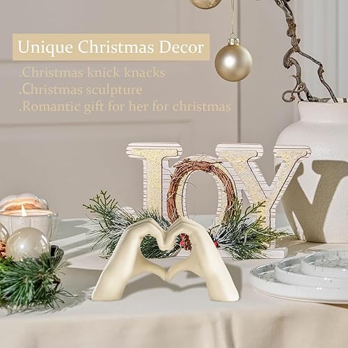 Miniatura 10 de Escultura de manos de corazón, decoración estética para sala de estar, dormitorio, apartamento, estantería, decoración del hogar para estantes,