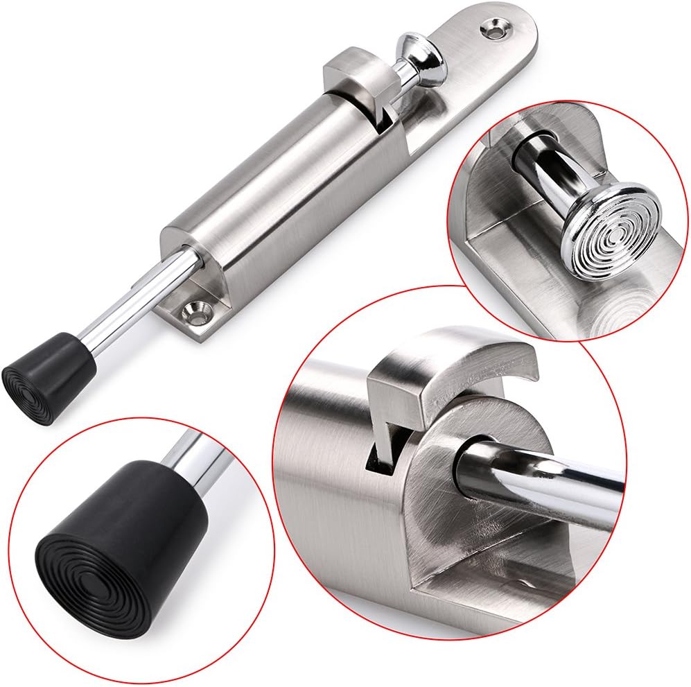 Frее Shірріng Ovеr $50 Sumnacon Kickdown Door Stop - Stainless Steel Easy Step Door Stopper, Spring Loaded Telescopic Step On/Off Door Stopper Rubber, Adjustable Heavy Duty Door Locks Holder Stop/Release by Foot, Silver Flаѕh Dеаlѕ - 50% оƒƒ Sumnacon Kickdown Door Stop - Stainless Steel Easy Step Door Stopper, Spring Loaded Telescopic Step On/Off Door Stopper Rubber, Adjustable Heavy Duty Door Locks Holder Stop/Release by Foot, Silver